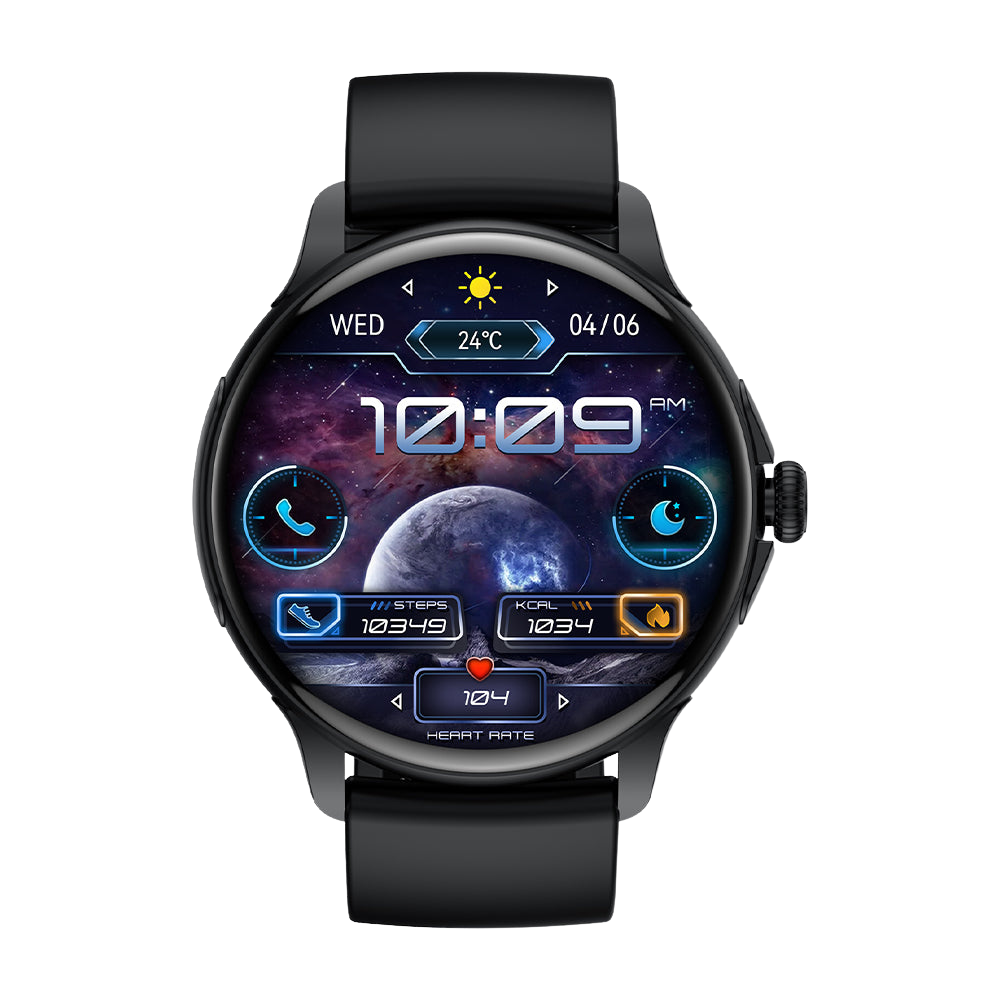 Έξυπνο ρολόι COLMI V72 με κομψή οθόνη AMOLED, παρακολούθηση φυσικής κατάστασης, IP68, αδιάβροχο, μαύρο μπροστινό μέρος